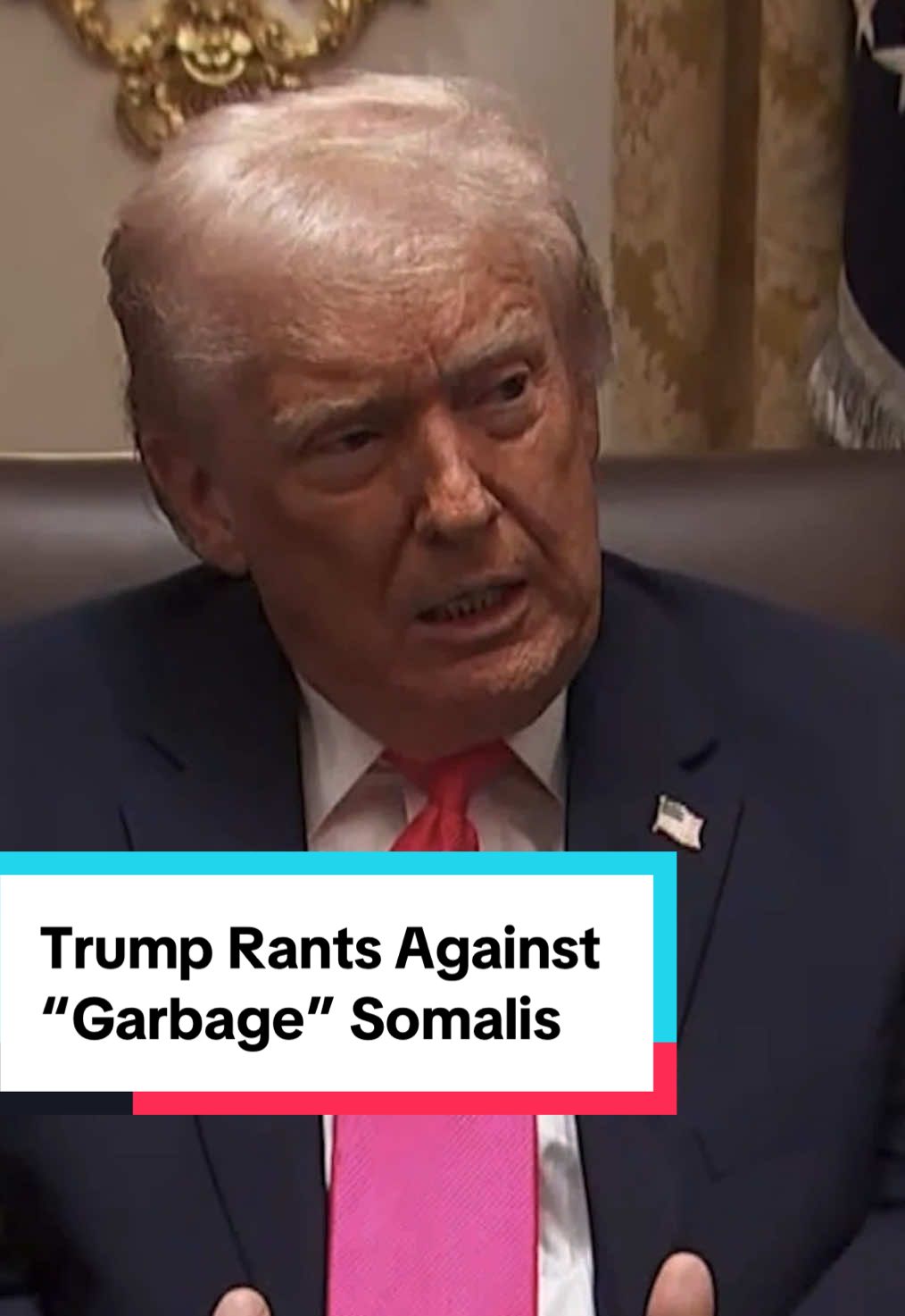 Trump goes on one of his most rac!st rants yet against immigrants and Rep. Ilhan Omar — to applause from his Cabinet #ilhanomar #somalitiktok #somali #somalia #trump 