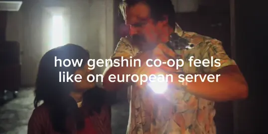 how genshin co-op feels like on european server #genshin #GenshinImpact#genshincoop #strangerthings #fyp 
