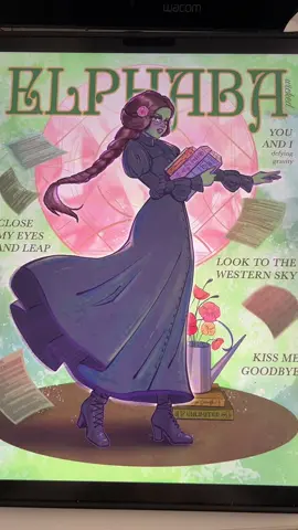 Elphaba as a 90s Shoujo anime character cover art. #wickedforgood #wicked #wickedfanart #elphaba #gelphie 