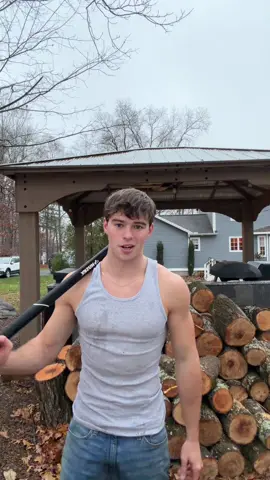 My parents keep having to cut down trees #woodchopping#lumberjack#model#winter@Perry Ellis @Levi’s 