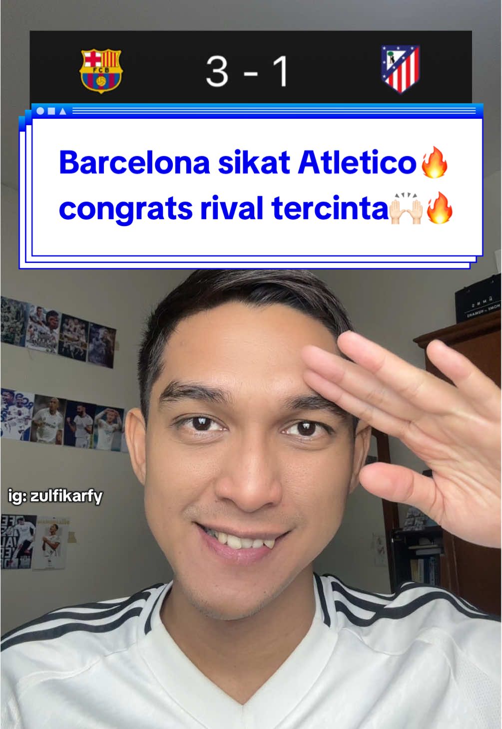 Barcelona sikat Atletico Madrid🔥 Congratlulations rival tercinta kami🙌🏻🔥 #barcelona #atleticodemadrid #laliga #raphinha #daniolmo 