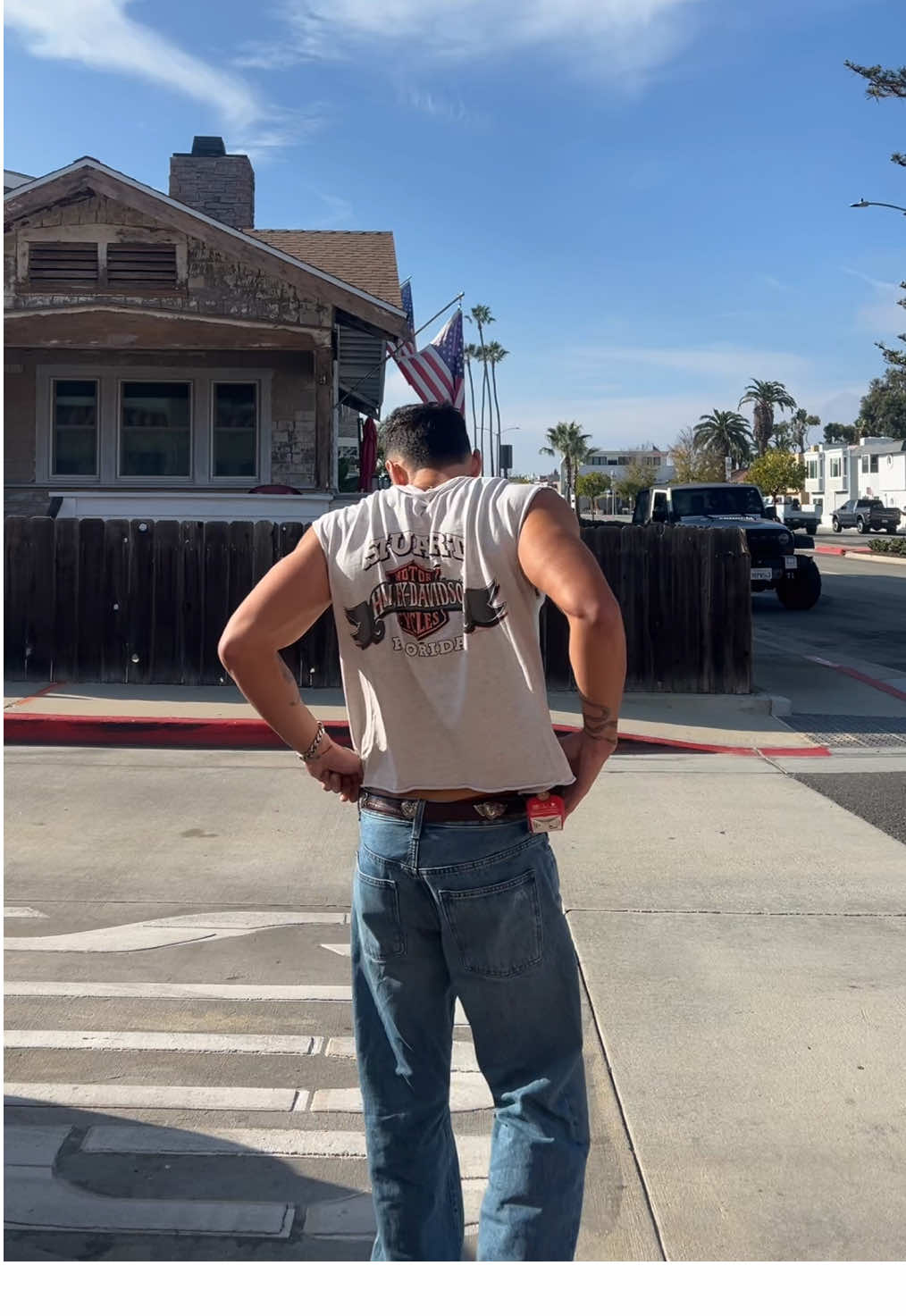 Sunny day, protein shake in hand. No complaints. #cris #fyp #OOTD 