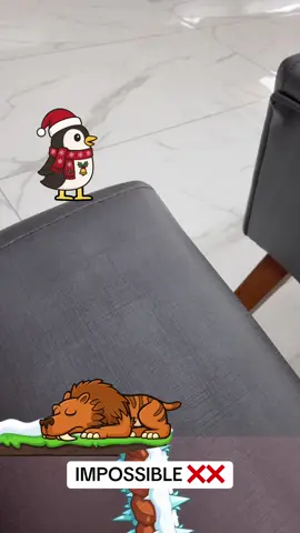 IMPOSSIBLE ❌ #penguin #jump #challenge #iq #filter 