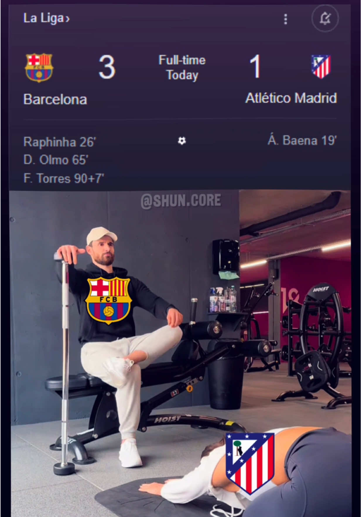 Barca menang 3-1 atas ATM 🥶🥶 Barca semakin kokoh di puncak klasemen La Liga dengan torehan 37 poin🔥 #barcelona #barca #barcamenang #barcavsatm #fyppppppppppppppppppppppp 