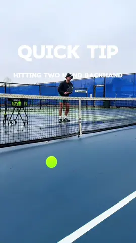 Follow for more pickleball tips! When hitting a two-hand backhand dink, keep the ball between your hips at contact. If you reach outside your hips, you lose control and consistency. Stay centered, stay smooth, and your dinks get way more dangerous. 🏓🔥 #pickleball #pickleballtips #pickleballtiktok 