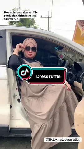 Dress ruffle overal terbaru#rok #overall #gamis 