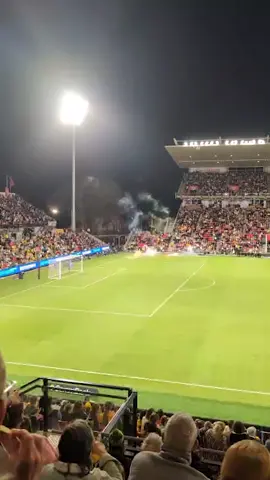 Flares were thrown on to the pitch at Coopers Stadium as a strong crowd of more than 15,000 flocked to watch the Matildas win on Tuesday night. ⚽ Read more 👉 at @the.tiser link in bio #matildas #coopersstadium #flare #southaustralia