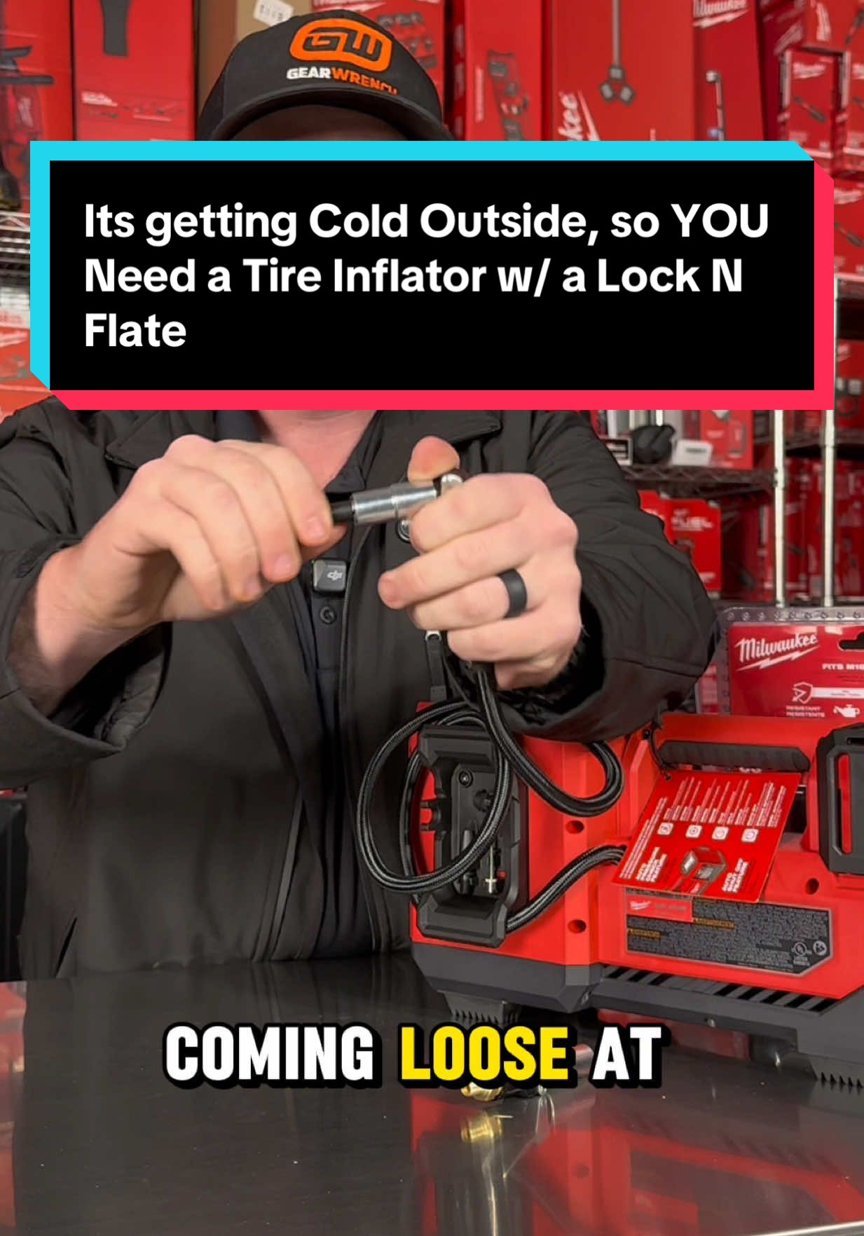 It’s getting cold outside which means your tires are getting low on air… Use the M18 Tire Inflator paired with a Lock N Flate to get the job done! Check it all out on the website! #powertools #tools #cars #mechanic 