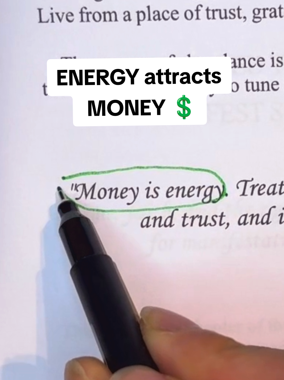 The Law of Attraction also applies to MONEY 💸 Book: How to Master Your Energy 📘✨ the book is only available on Amazon. #money #lawofattraction #moneytips #manifest #energy 