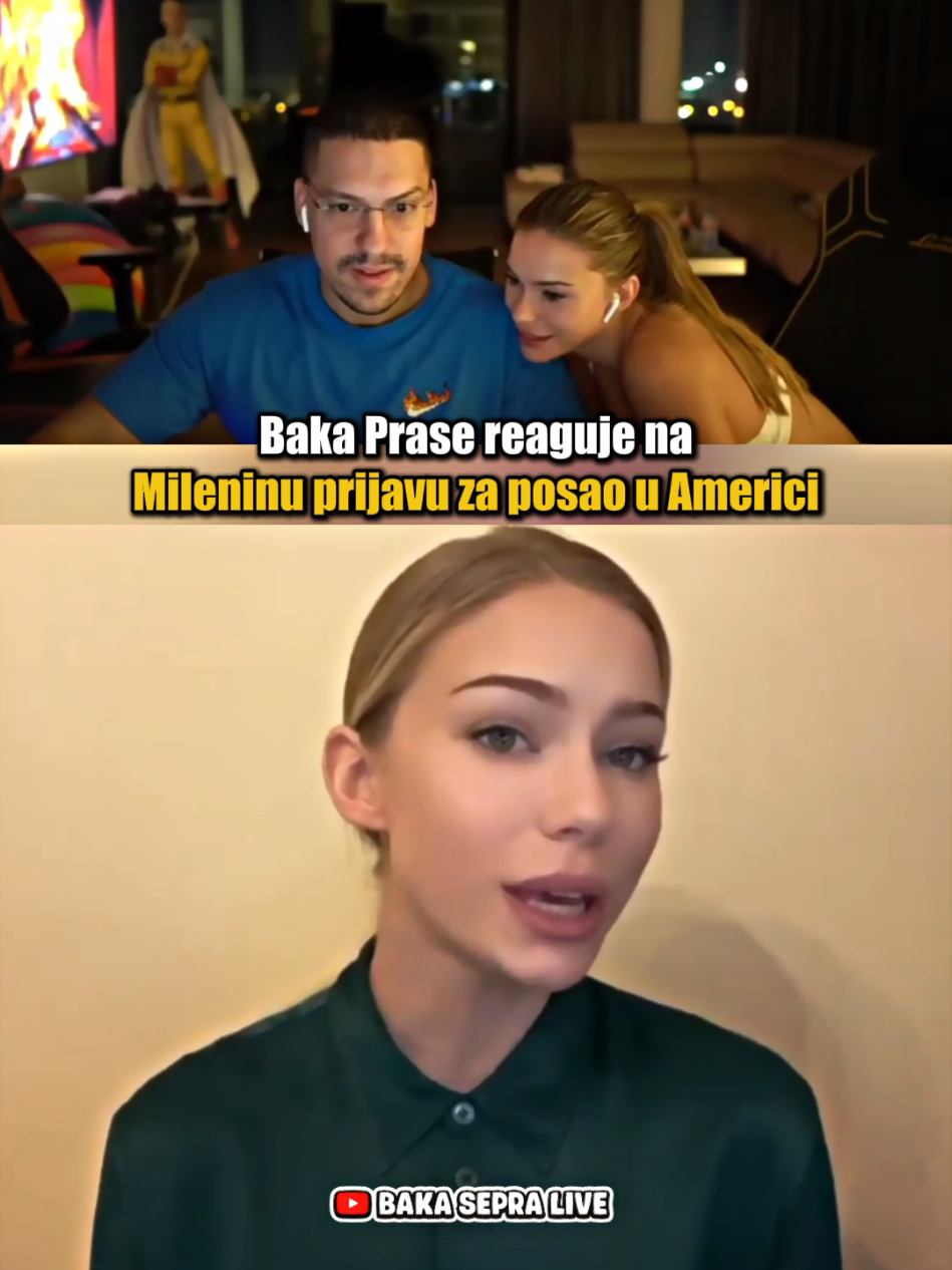 Baka Prase reaguje na Mileninu prijavu za posao u Americi #bakaprase #stankella #fyp #viral @bakaprase 