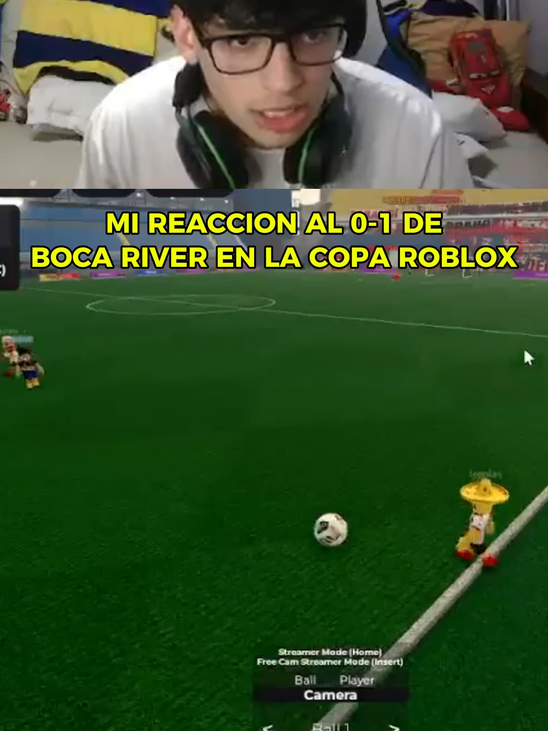 Mi reaccion al primer gol de river en la copa roblox #bocajuniors #bocajuniorsoficial💛💙 #davooxeneize #lacobraaa #clips #futbolargentino