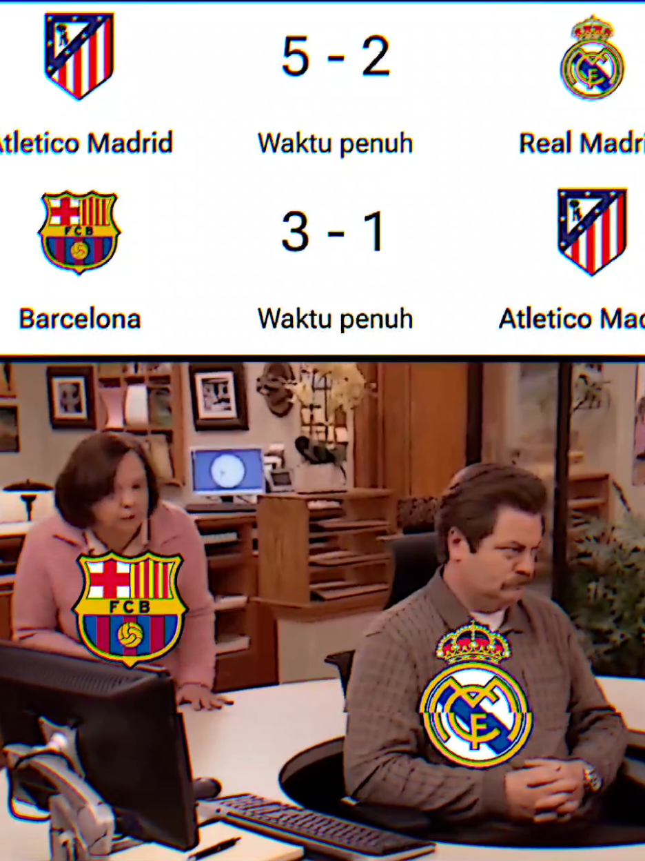 Sebuah perbedaan yah 😹 . #barcelona #atleticodemadrid #realmadrid 