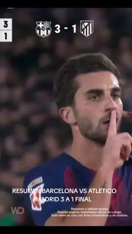 RESUMEN BARCELONA VS ATLETICO MADRID 3 A 1, con goles de RAPHINHA OLMO y TORRES BARCELONA LIDERA LA LIGA #LALIGA #BARCELONA #atleticodemadrid 