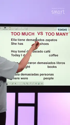 Diferencias entre “too much” y “too many” 😱🤩 #piensasmart #idiomas #inglesfacil #educación #estudiaringles 