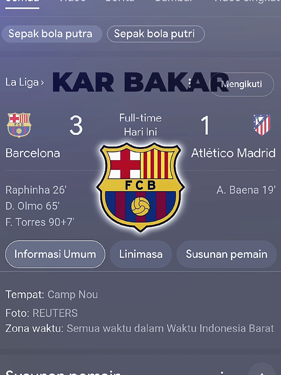 Lapor ketua‼️ barca masih di PUCUK🥶 #fcbarcelona #blaugrana #laliga #footballtiktok #fyp 