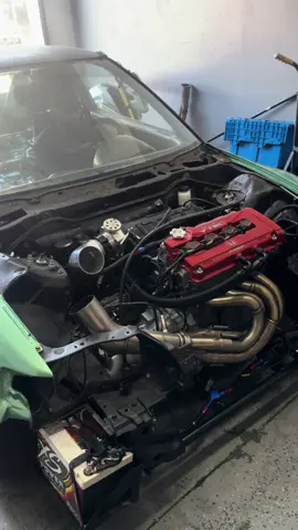 I’ts so crazy seeing this car going from this all motor setup to the Turbo build it was so much fun to do it I had to made a lot of stuff because there is no support for this chassis but it was a fun experience 🔥🔥#bseriesonly #honda #jdm 