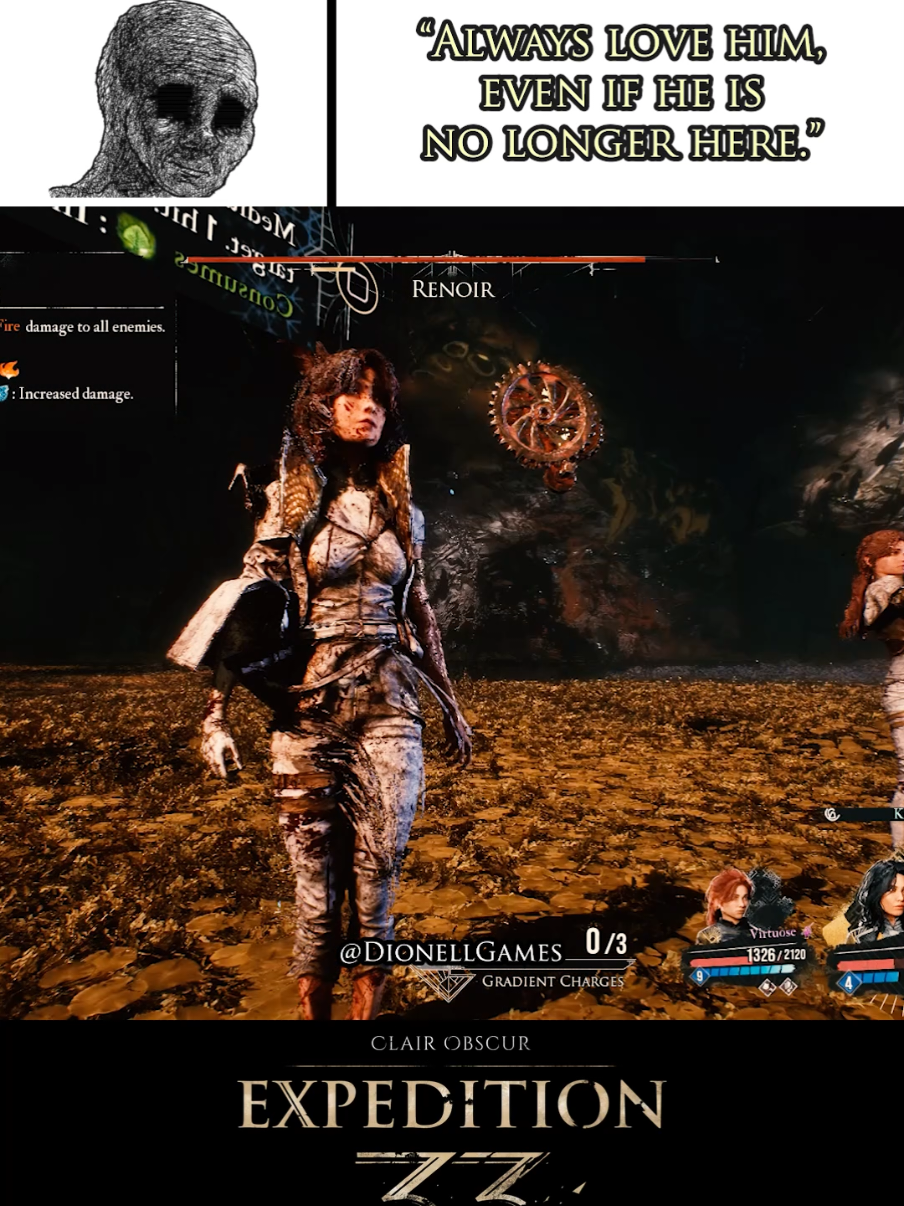 When I first got to Renoir in Clair Obscur Expedition 33, this song really caught my attention. After finishing the game, I saw comments that this song specifically kinda spoiled the game for those who knew French. I researched what the song meant, and oh boy it got me so emotional because I know the context now. I love this game so much #clairobscur #expedition33 