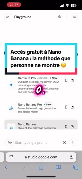 Accès gratuit à Nano Banana : la méthode que personne ne montre 🤫 Dans cette vidéo, je te montre comment utiliser Nano Banana gratuitement grâce à Google AI Studio. Pas besoin d’abonnement, pas besoin de carte bancaire : juste une astuce simple pour accéder à l’un des meilleurs générateurs d’images IA du moment. Tu vas apprendre : • comment activer Nano Banana via Google AI Studio • comment générer des images gratuitement • comment personnaliser le style, la qualité et les outputs • comment éviter les limites payantes • comment utiliser l’IA pour créer du contenu pro sans budget Cette méthode fonctionne pour : ✔️ créer des images réalistes ✔️ générer des visuels tendances TikTok / Insta ✔️ produire du contenu UGC ✔️ booster ta créativité même sans équipement