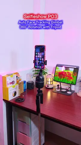 Selfieshow P03 Auto Face Tracking Gimbal 360° Rotation and Tracking Wireless Bluetooth Selfie Stick with LED Light Camera Tracker Affordable 💙✅  #facetracking #tripod #tiktokfinds #tiktoksale 