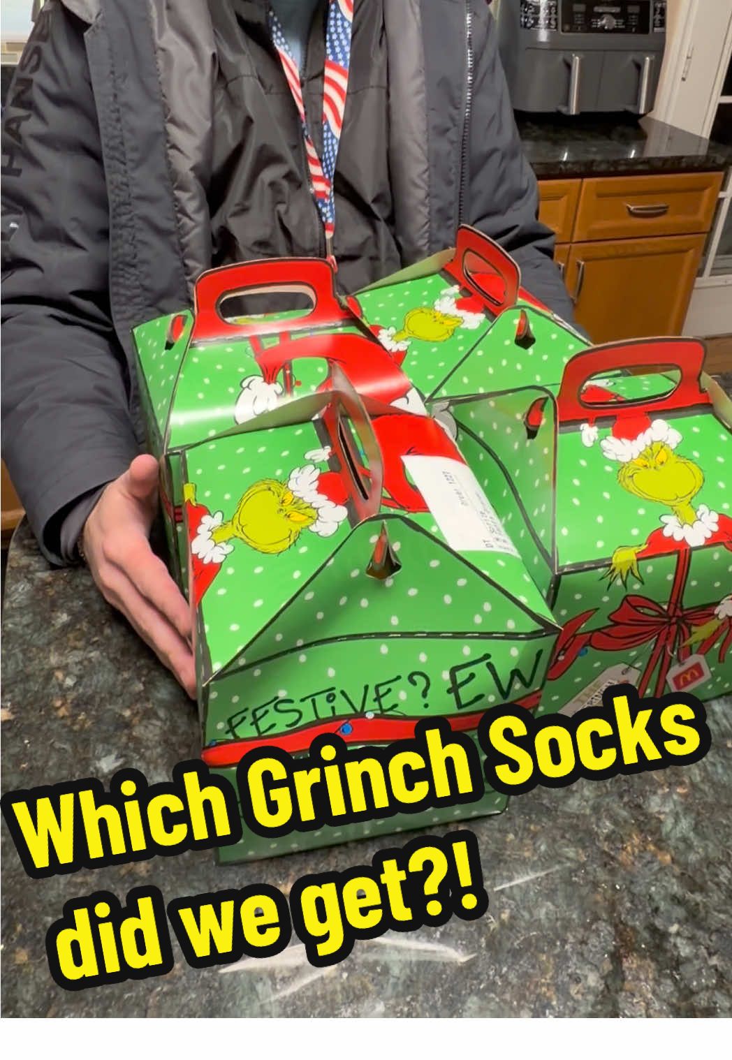 @McDonald’s Sock Roulette #Grinch #mcdonalds #grinchsocks #fyp #unboxing 