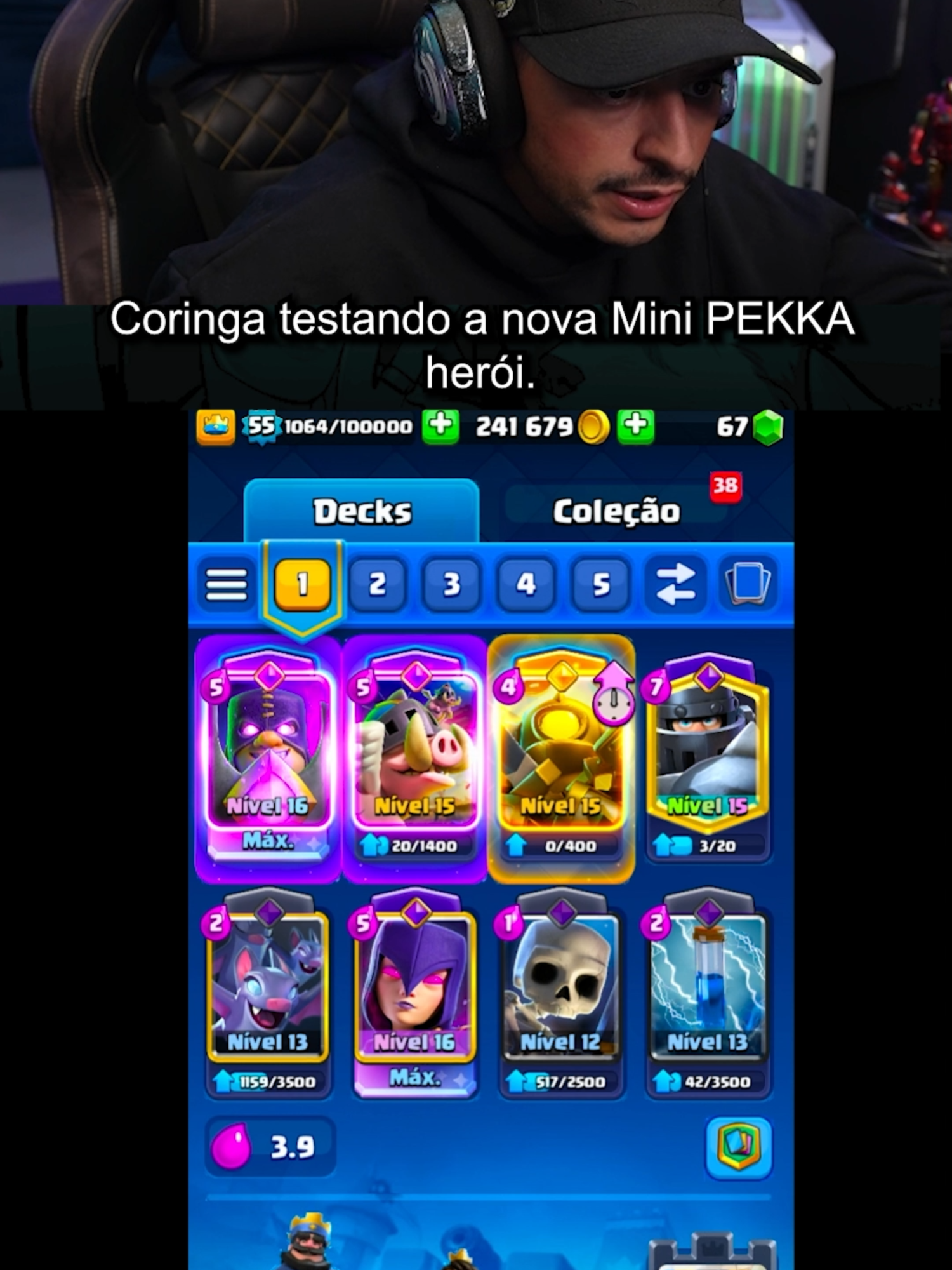 Coringa testando a Mini PEKKA herói! #cortesloudcoringa #loud_coringa #loudcoringa