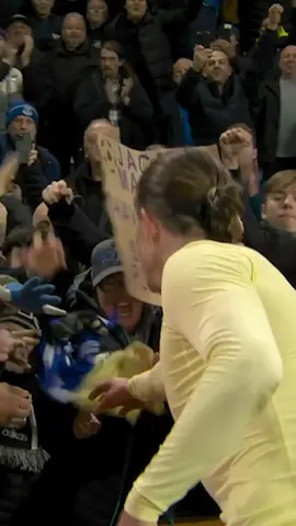 After scoring the winner, Jack Grealish had a surprise for this @Everton fan 💙 #PremierLeague 