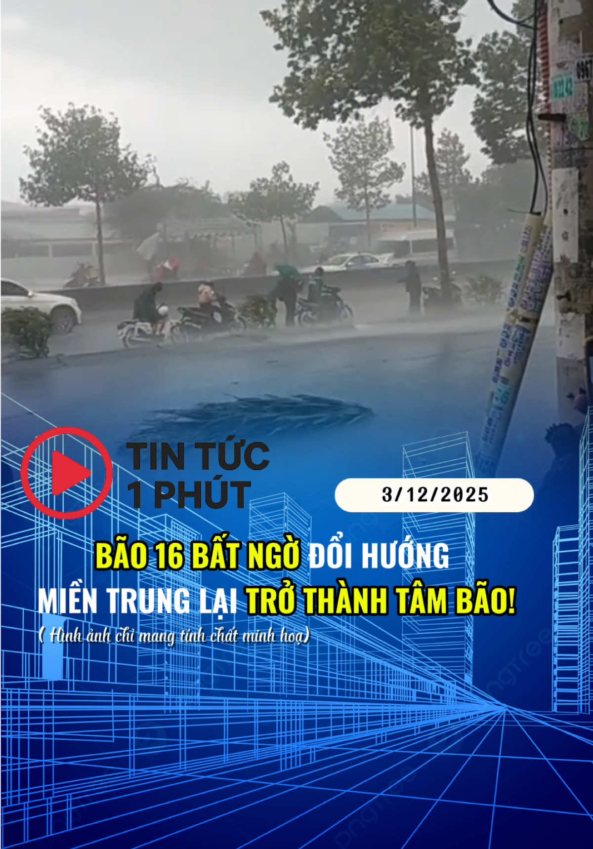 BÃO 16 BẤT NGỜ ĐỔI HƯỚNG – MIỀN TRUNG LẠI TRỞ THÀNH TÂM BÃO! #viral #tintuc #mientrung #tuyhoa #quangngai 