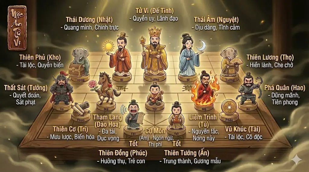 Cờ đã bày, quân đã sẵn. Hãy nhìn thẳng vào mệnh bàn của chính mình, nhận rõ vị thế của bản thân là Vua, là Tướng hay là Quân Sư. Chọn lấy một nước đi quyết định.