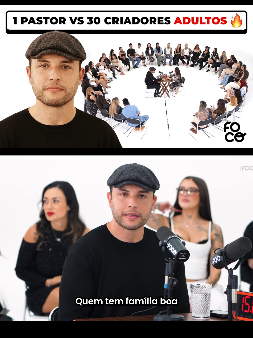 1 PASTOR VS 30 CRIADORES ADULTOS | ft RAFAEL NERY - Canal Foco  #debate #biblia #criadordeconteudo #pastor #viral 