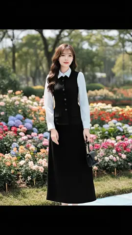 Set áo sơ mi phối gile đen sang xịn mịn – vừa thanh lịch vừa tôn dáng cực chuẩn. Dáng chuẩn công sở, đi làm hay dạo phố đều thanh thoát. Mặc vào nhìn chỉ có yêu ngay! ✨” #thoitrangnu #sangxinh #setaovay #phongcachsang