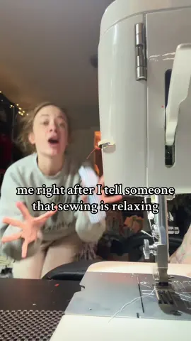 Sewing is so is relaxing… of course! Mind you this video was filmed right after Ms. Juki decided she wanted to go out and have to go to the repair shop this week! My Thoughts go out to all those sewing this holiday season! 😂 #sewing #sewinghumor #funny #fyp #joke