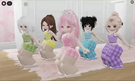 nihh total ada 10 pajamas nya 😭 5 celpen 5 celpen, buat 10 orang punnn bisaa cek kreator : erudte0250 map : rh dance dance : pretty please #robloxoutfits #robloxdance #rhdancestudio 