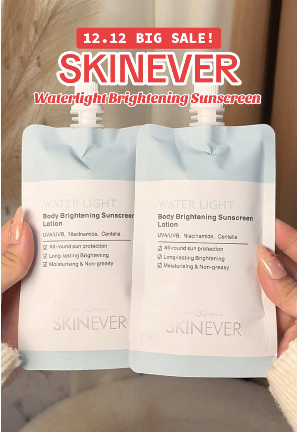 Buy 1 Take 1 | SKINEVER Water Light Body Brightening Sunscreen Lotion| Water Brightening | Protect Against UV Rays @SKINEVER PH #skinever #skineverph #waterlightsunscreen #sunscreen #bodylotion 