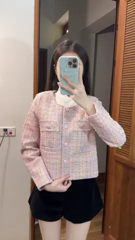 áo dạ hồng tiểu thư mặc đi chơi Tết #xh #outfits #thuylinh1603 #áodạ #dotet 