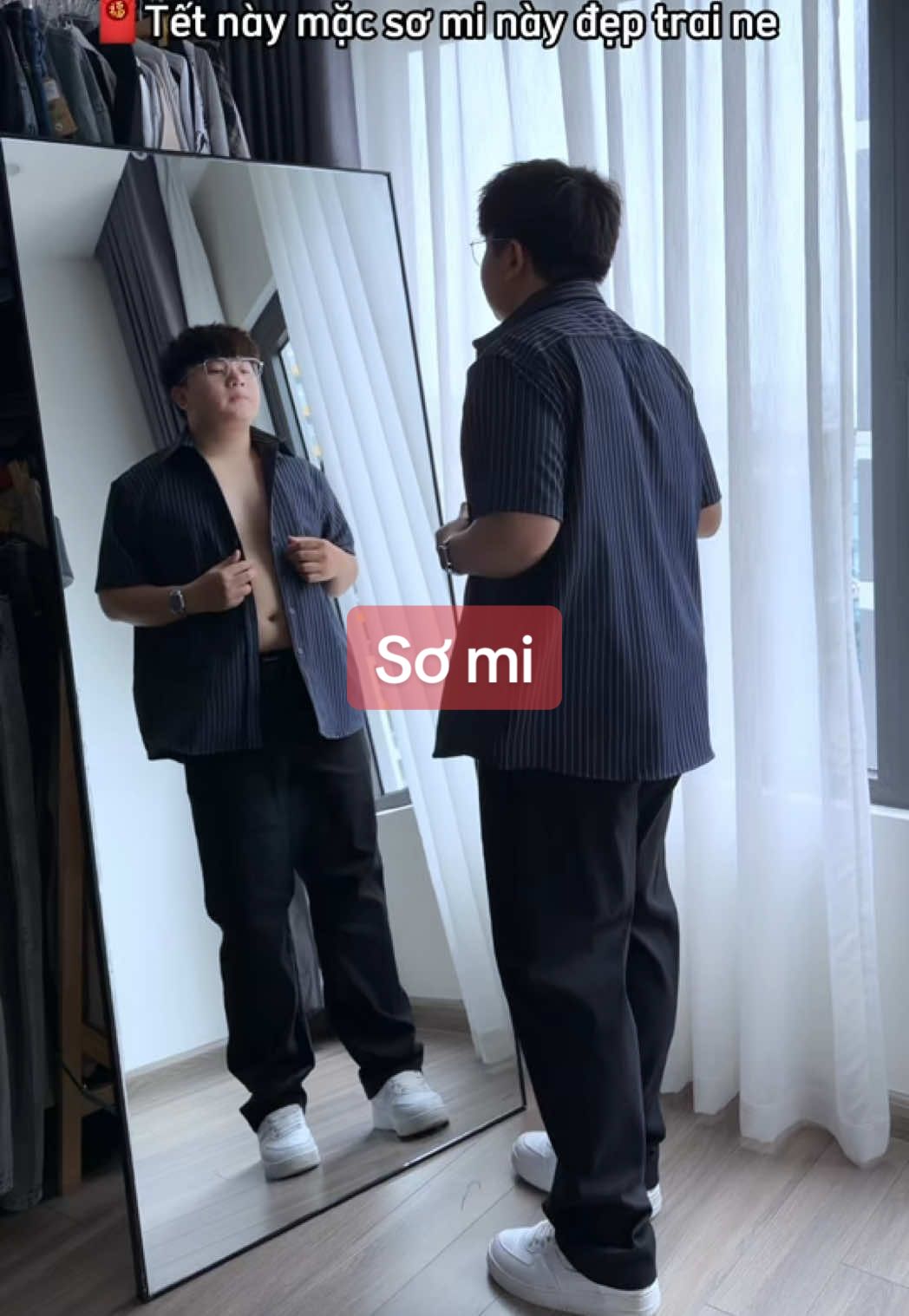 Áo sơ mi tay ngắn big size cho ae béo mặc đẹp ne #myoutfit #kietbigsize #bigsizefashion #bigsizenam #thoitrangbigsize 