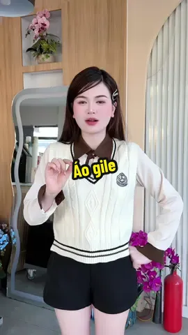 Áo gile form vừa hàng thêu hot hit lắm 