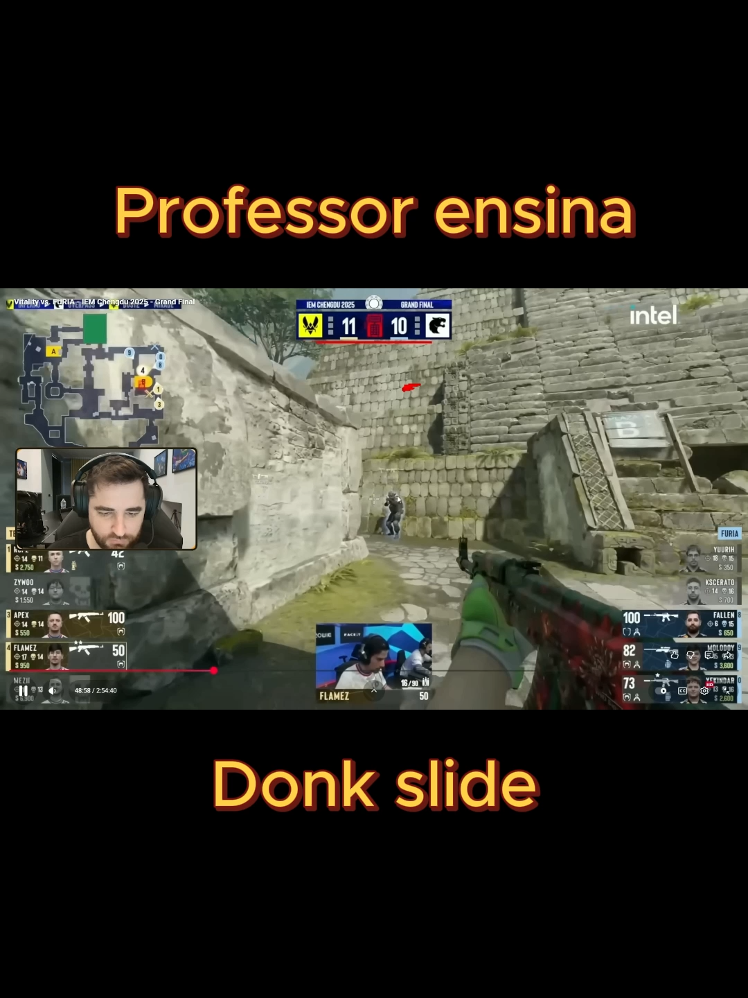 Professor ensina a como fazer O Donk slide! #cs2 #tribo #fallen #donk