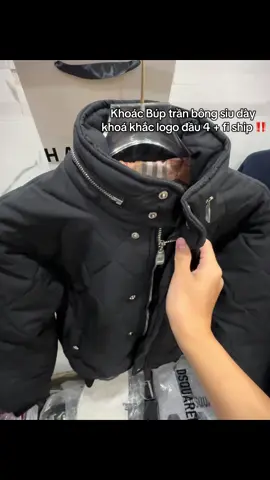 Khoác Búp trần bông siu day , khoá được bảo vệ kèm khắc logo đầu 4 +fi ship 😁‼️
