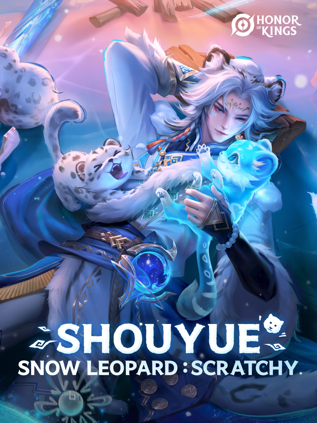 The Resilient Snow Leopard Chieftain teaches his cubs their first crucial lesson: Face the snowstorms head-on! From December 12, Snow Leopard: Scratchy Shouyue will be available for a limited-time sale! 💥 Lowest first-week price: Only 488 Tokens—don't miss out! #HonorofKings #HOK #NewSkin #HonorofAnimals #SnowLeopardScratchy #Shouyue
