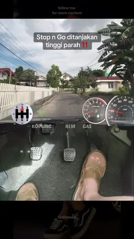 Stop n Go ditanjakan tinggi ‼️ #tutorial #viral #drivingschool #manualcars #viralvidio 