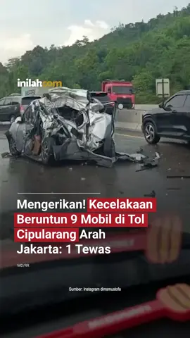 Kecelakaan beruntun melibatkan sembilan kendaraan terjadi di Tol Cipularang KM 111 arah Jakarta pada Selasa (2/Des) sekitar pukul 13.40 WIB. Satu orang dilaporkan meninggal dunia dan lima lainnya mengalami luka-luka dalam peristiwa tersebut. Korban meninggal dunia merupakan pengemudi Honda Jazz bernama Hery Cristianto, warga Kalideres, Jakarta Barat, yang berdasarkan data petugas ditemukan dalam kondisi tidak bernyawa di lokasi kejadian. Sementara lima korban luka lainnya langsung mendapat penanganan medis 