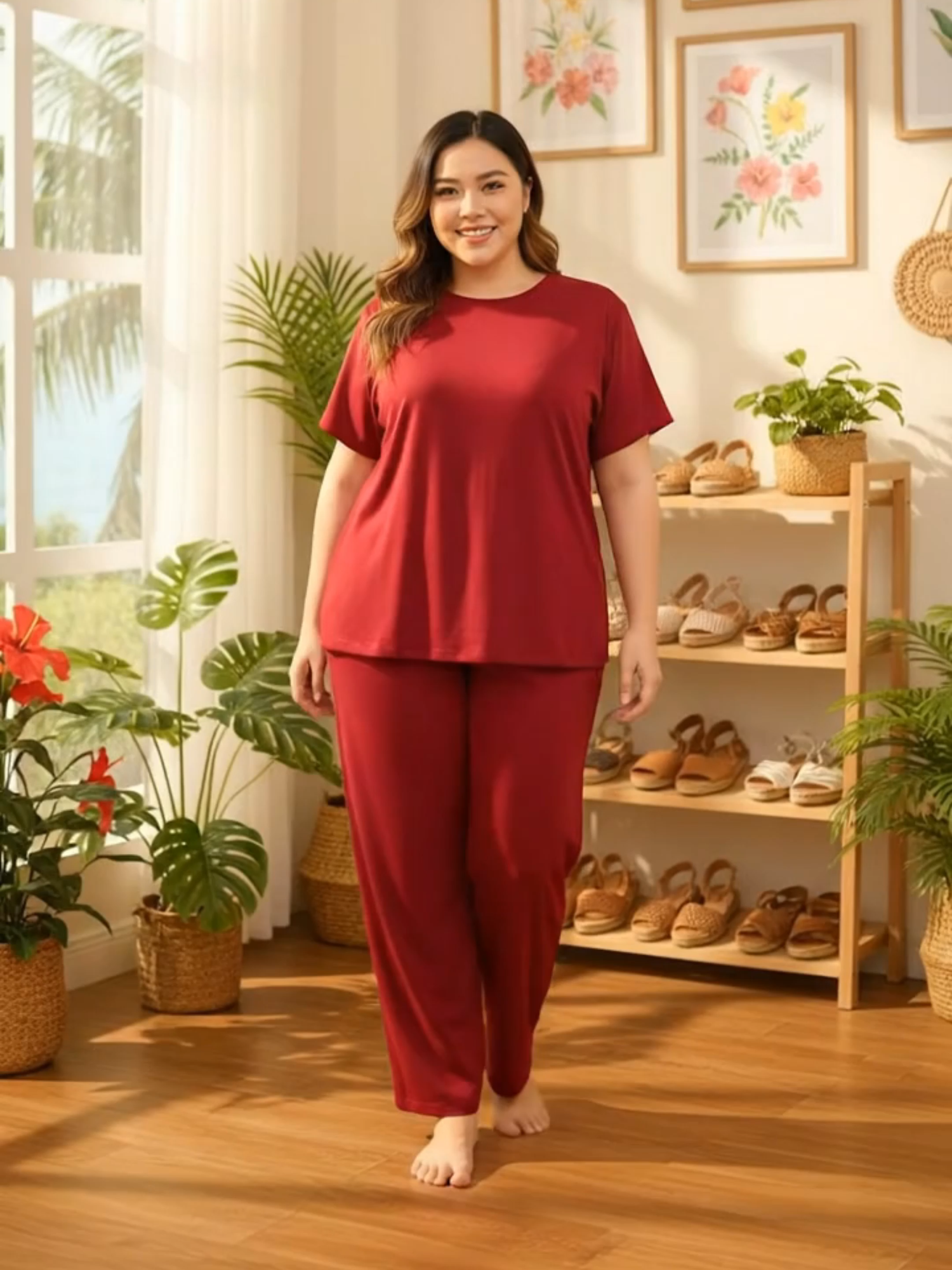 ✨ Kendra Plain T-Shirt Pajama Terno – Soft Cotton Sleepwear ✨ #fashion #ootd #fashiontiktok #clothes #tiktokshopfashion #ternoset #oversizedtop #skortstyle #coordinatesph #casualwear
