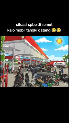 mereka rela menunggu berjam jam, hanya untuk 5 liter bensin 👏👏 #spbupertamina #spbu #medan #fyp #viral 