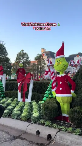 Not ✨quite✨ the same during the daytime, but I loved seeing all the Grinch decorations! #christmaslights #grinchmas #thegrinch #christmashouse #dallas 