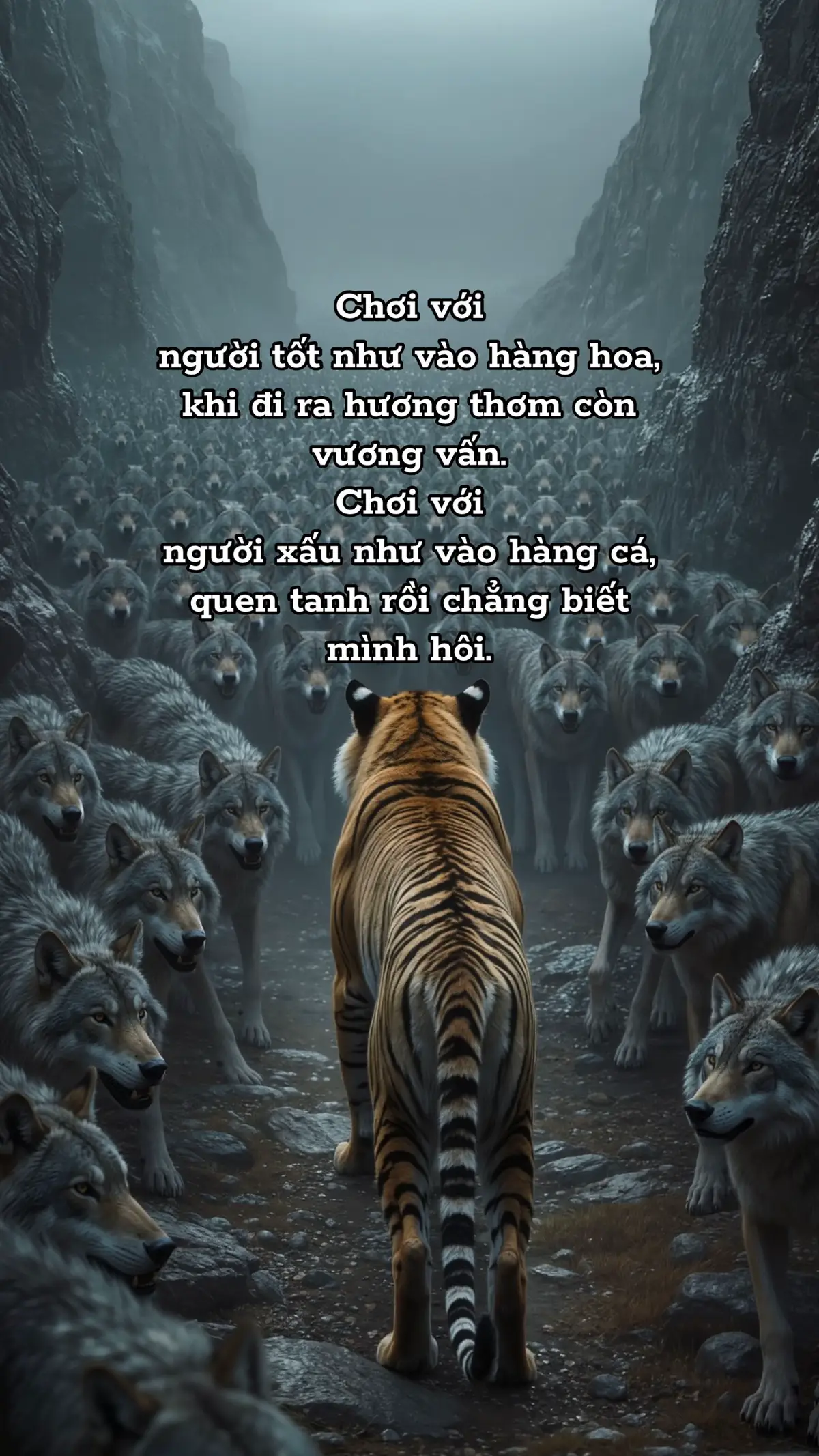 Chơi với người tốt như vào hàng hoa, khi đi ra hương thơm còn vương vấn. Chơi với người xấu như vào hàng cá, quen tanh rồi chẳng biết mình hôi. #yfp #xuhuong #thinhhanh #doi #cuocsong 
