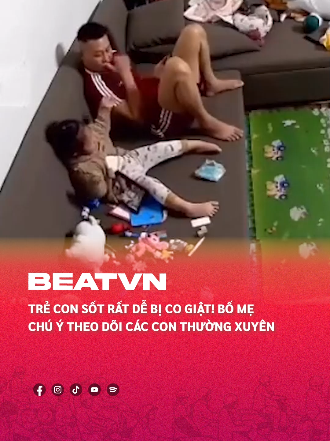 Trẻ con sốt cao dễ bị co giật, bố mẹ chú ý theo dõi các con... #beatvn #beatnetwork