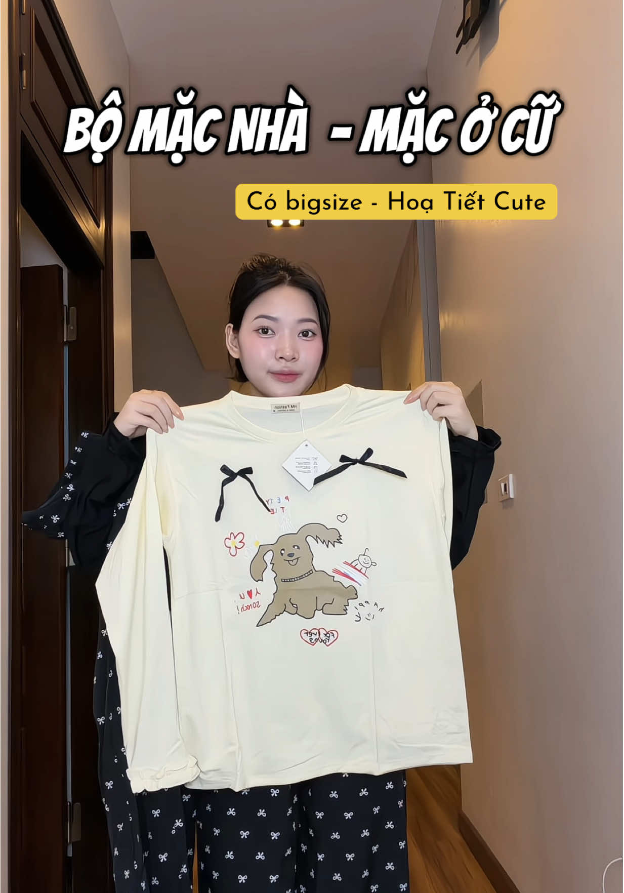 Đến bộ mặc ở nhà bây giờ cũng xinh xinh cute như này cơ í hả, mặc thấy cũng trẻ mà kín đáo ha các mom #lammecungthuy #bomacnha #bomacnhaxinh #setbonu #thoitrangnu 