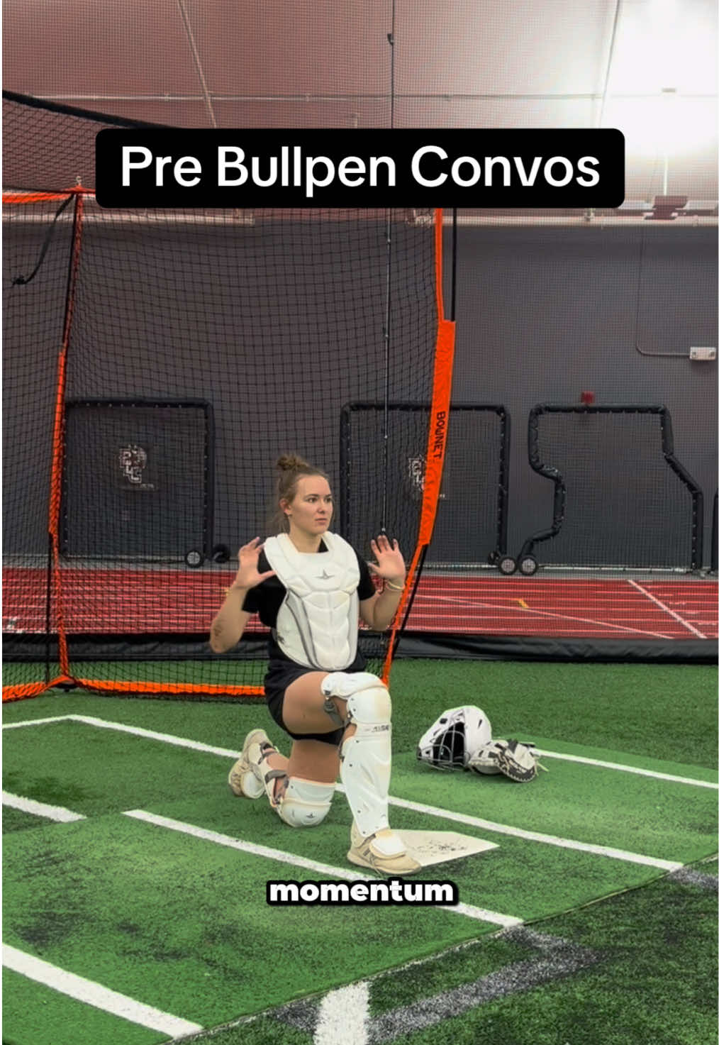 Tag your pitcher! #softball #catching #softballcatching 