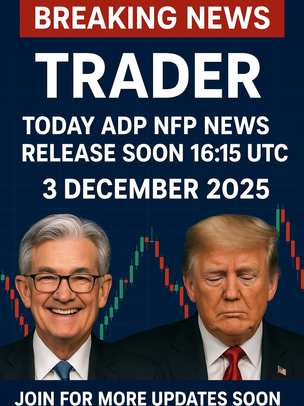 Today ADP and NFP job data will be released at 16:15 UTC, 3 December 2025.😱🚨 This report is extremely important because the Federal Reserve is closely watching job numbers before deciding the next rate cut. Jay Powell has already hinted that if job growth slows and unemployment rises, a rate cut could come sooner than expected. On the other side, stronger job numbers can push the market into high volatility — especially USD pairs, gold, and indices. Traders should stay alert: ADP private employment, unemployment trend, and wage growth will give a clear signal of how the US economy is moving. More updates soon — stay tuned for live reaction and market analysis.#adp #nfp #forexnews #3december #powell 