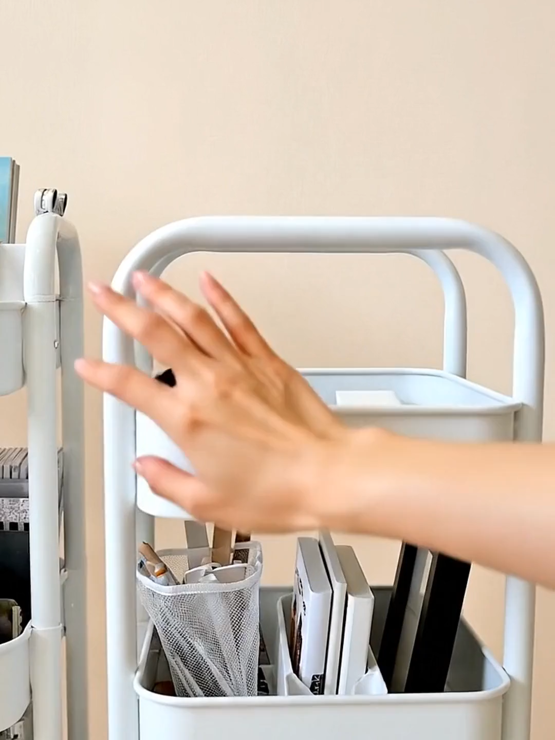 on-Xe Đẩy Spa 25/30cm Kệ Đựng Đồ Đa Năng có tay vịn Xe Kệ 3 tầng có bánh #xuhuong   #foryou   #viral   #giadung